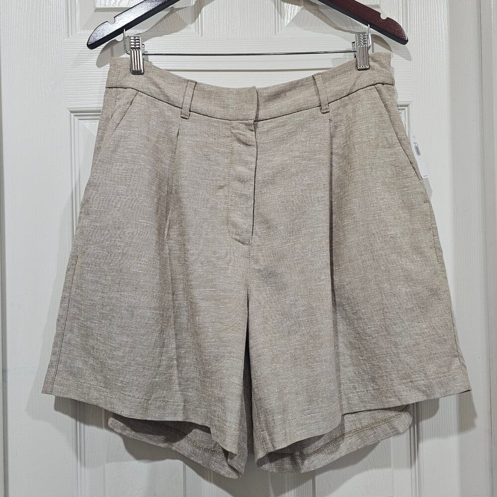 Old Navy Beige Linen Blend Tailored Shorts Size L - Picture 7 of 7